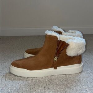 Cole Haan Tan Shearling Lined Boots